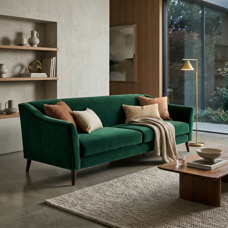 Žametno blago za kavč: priporočena izbira za kakovost in dizajn?